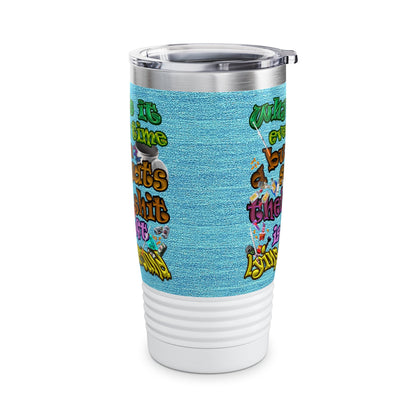 the bum's shit - Ringneck Tumbler, 20oz (faded blue)