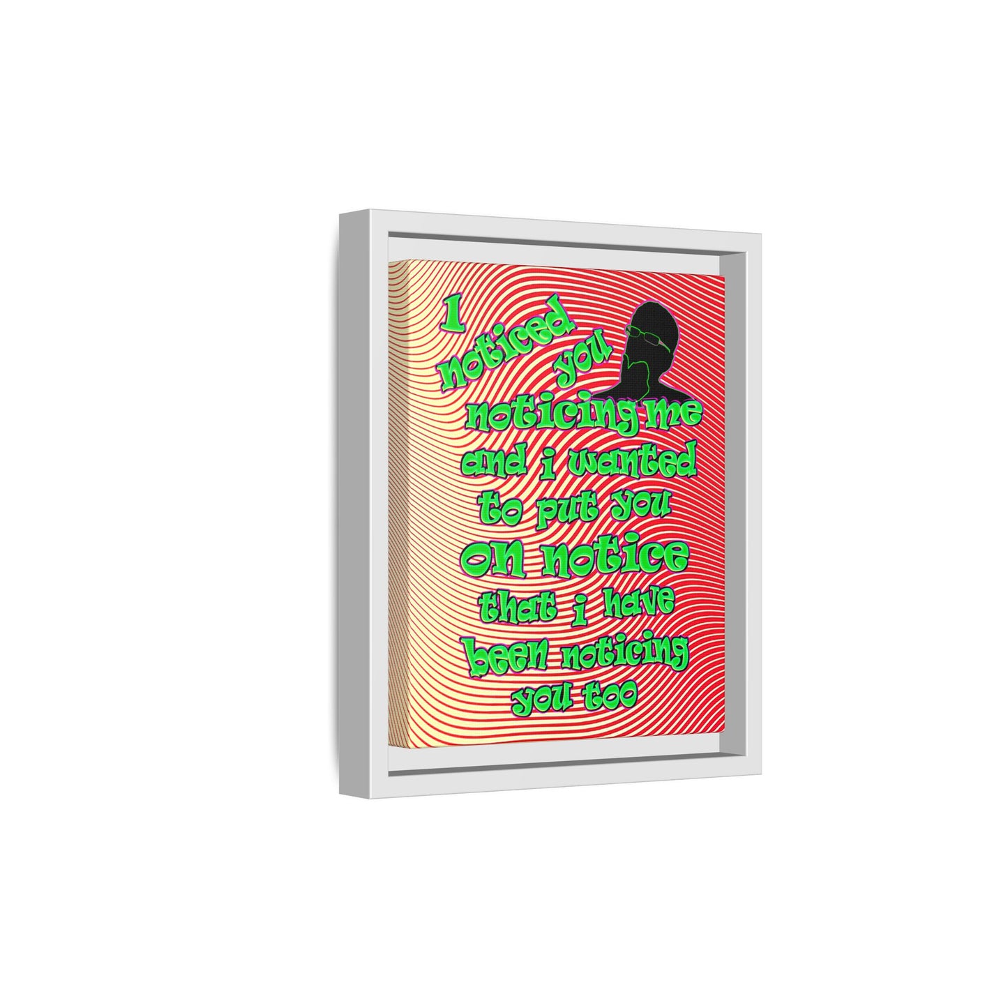 noticed you noticing - framed canvas art (yellow-orange wave)