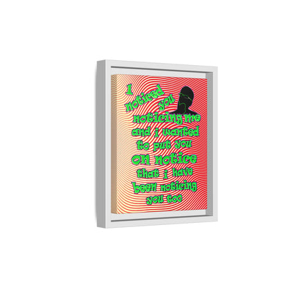 noticed you noticing - framed canvas art (yellow-orange wave)