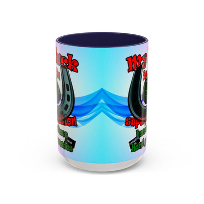 my luck - Accent Mug (light blue-pink wave)