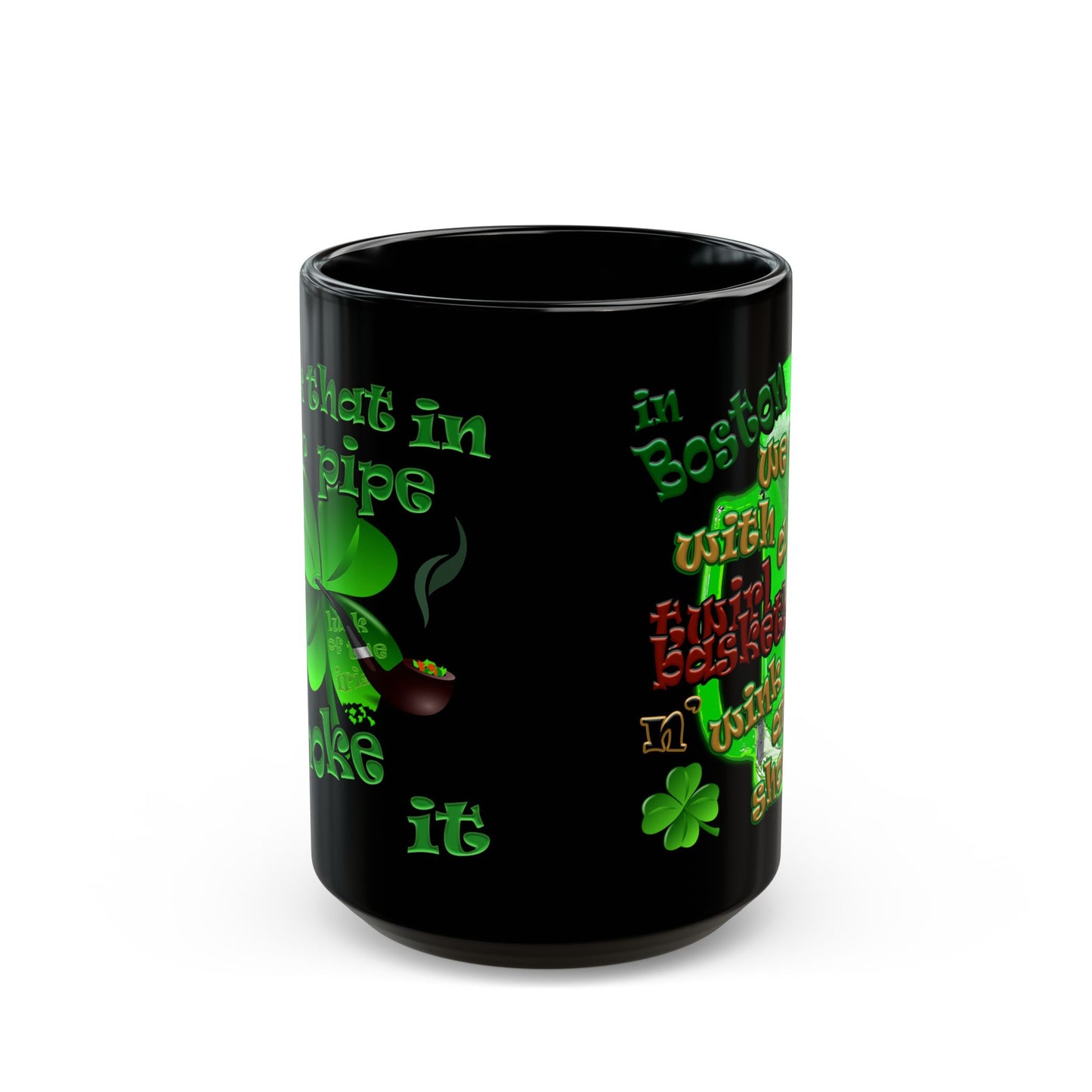 celtics logo - Black Mug (black)