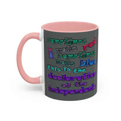declaration of the independents - Accent Mug (dark grey)