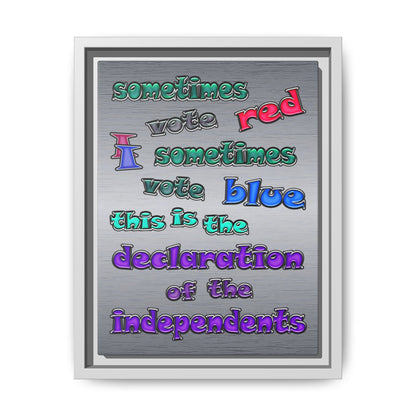 declaration of the independents - framed canvas art (brushed nickel)