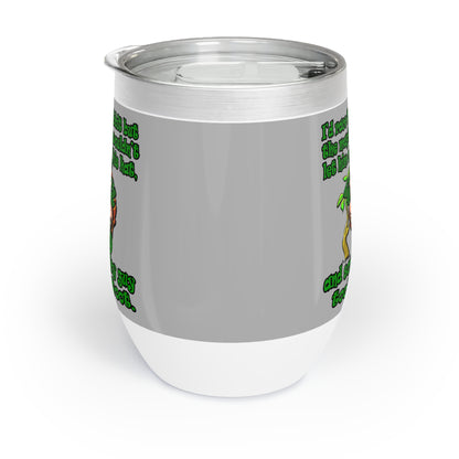 turtle race - Chill Wine Tumbler (light grey)