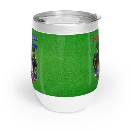 rw&b lives matter - Chill Wine Tumbler (green turf)