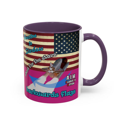 shoot for the stars - Accent Mug (pink)