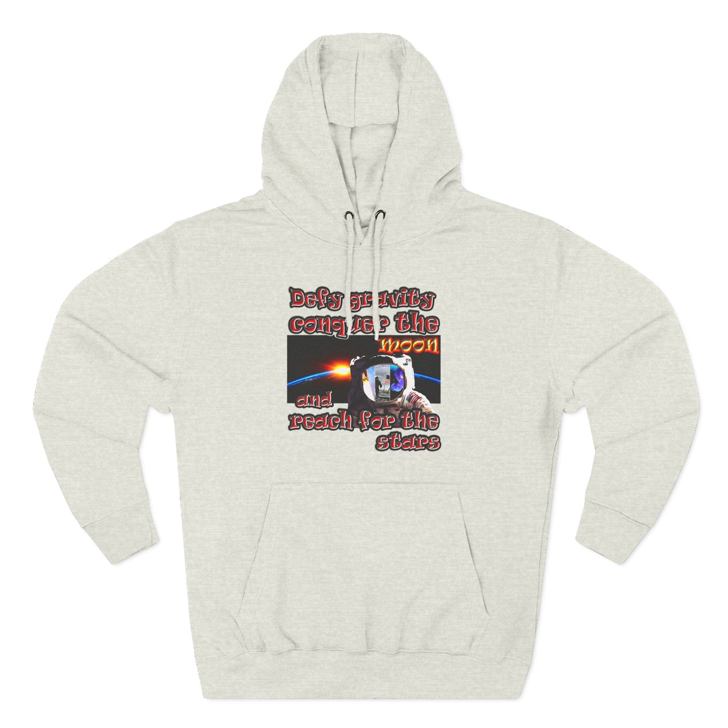 defy conquer reach - Three-Panel Fleece Hoodie