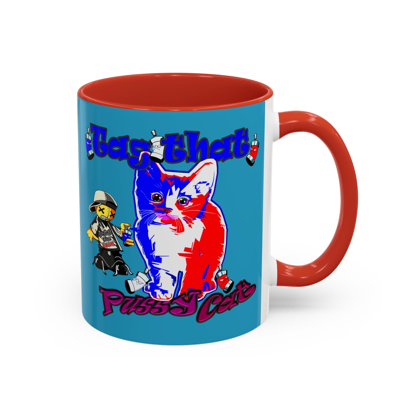 tag that - Accent Mug (turquoise)