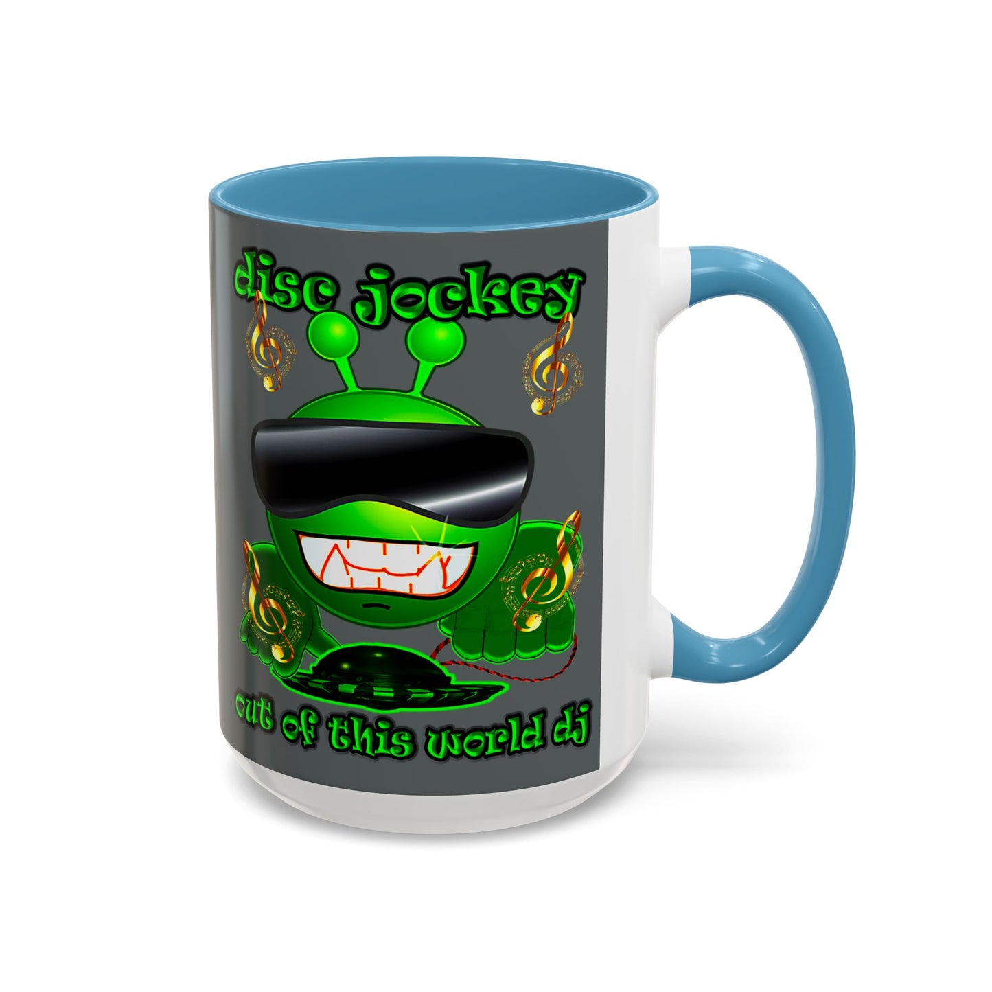 disc jockey - Accent Mug (dark grey)