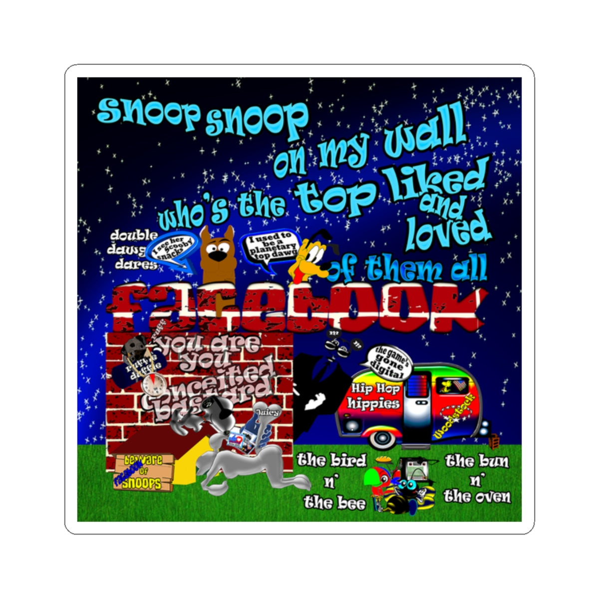 snoops - Kiss-Cut Stickers