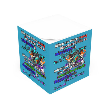 doggystyle - note cube (turquoise)