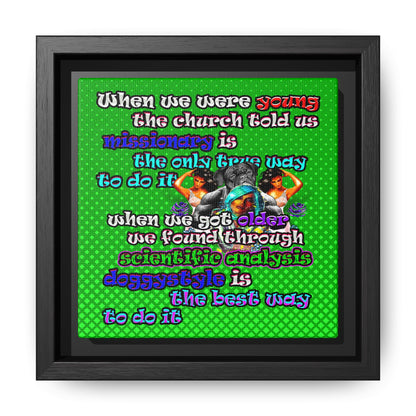 doggystyle - framed canvas art (logo green)