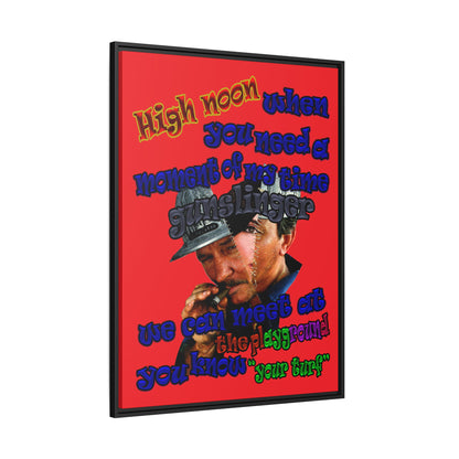 high noon - framed canvas art (red)