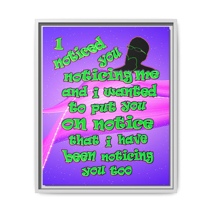 noticed you noticing - framed canvas art (purple-pink wave)