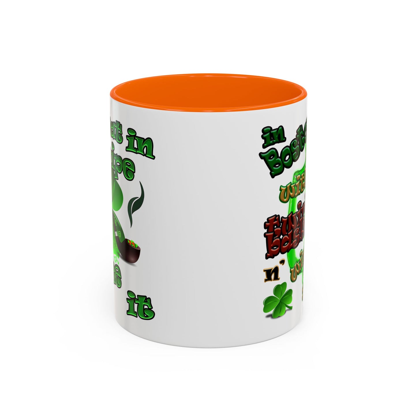 celtics logo - Accent Mug (white)