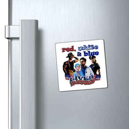 rw&b lives matter - Magnets - (white)