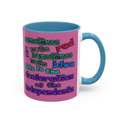 declaration of the independents - Accent Mug (light pink)