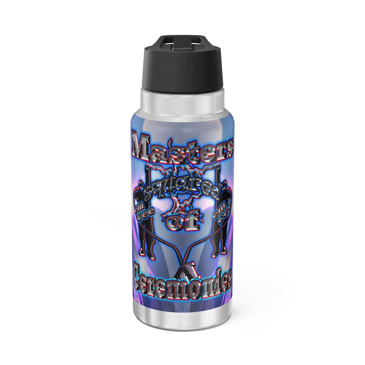 em cee squared - Gator Tumbler, 32oz (grey-pink wave)