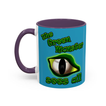 green monster - Accent Mug (turquoise)