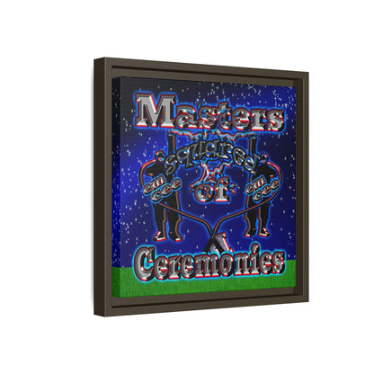em cee squared - framed canvas art ('snoops' background)