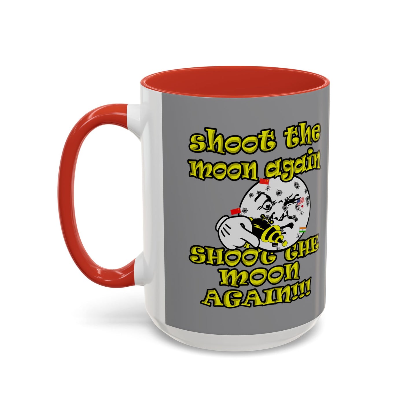 shoot the moon again - Accent Mug (grey)
