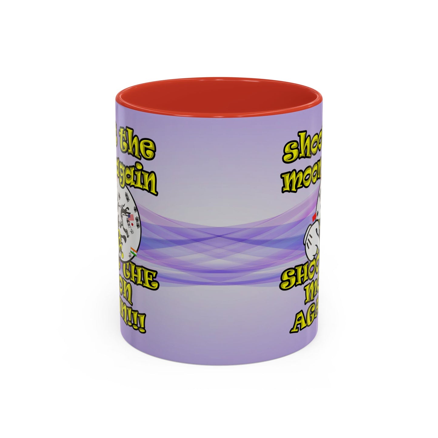 shoot the moon again - Accent Mug (light blue-pink wave)
