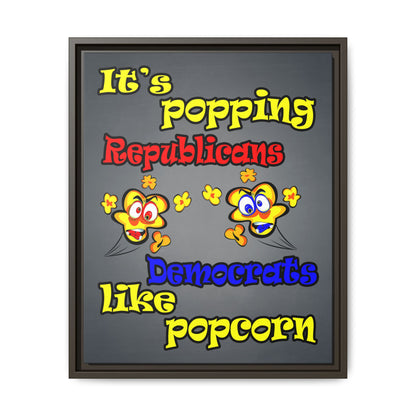 popping like popcorn - framed canvas art (grey-light grey)