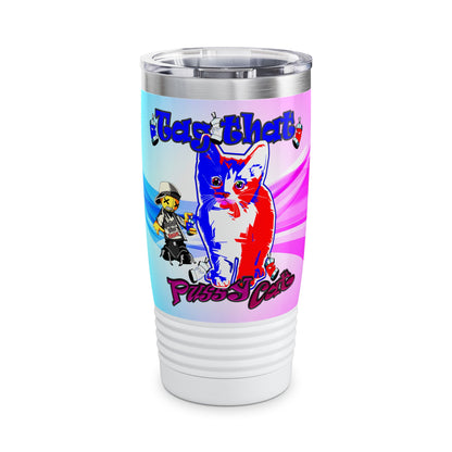 tag that - Ringneck Tumbler, 20oz (light blue-pink wave)