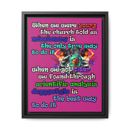 doggystyle - framed canvas art (pink)