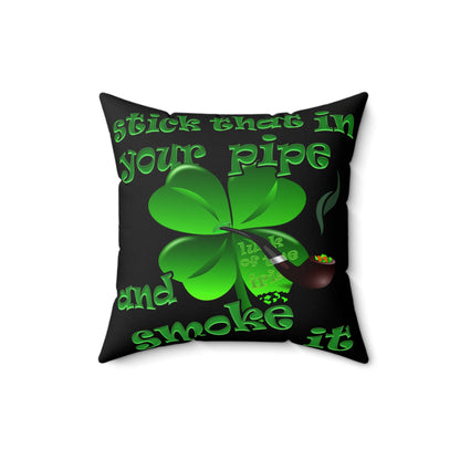 celtics logo - Spun Polyester Square Pillow - (black)