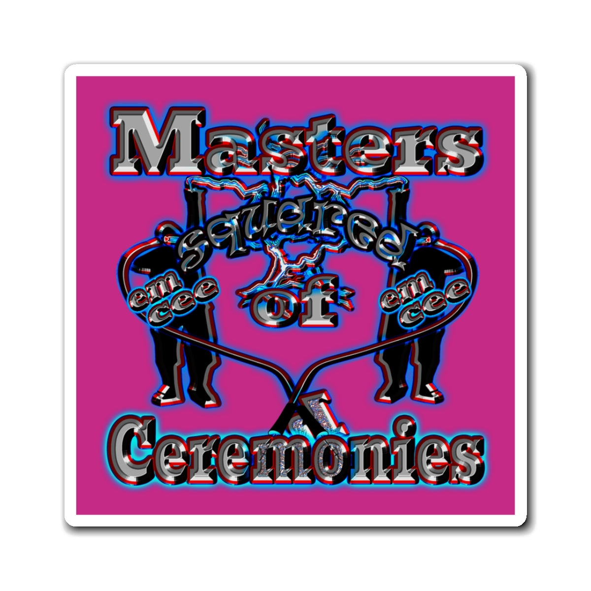 em cee squared - Magnets - (pink)