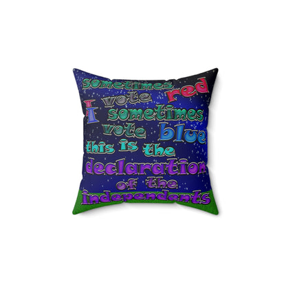 declaration of the independents - Faux Suede Square Pillow - ('snoops' background)