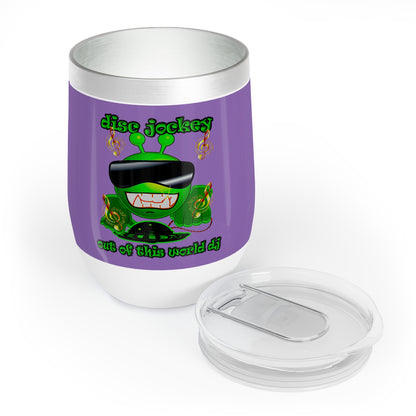 disc jockey - Chill Wine Tumbler (light purple)