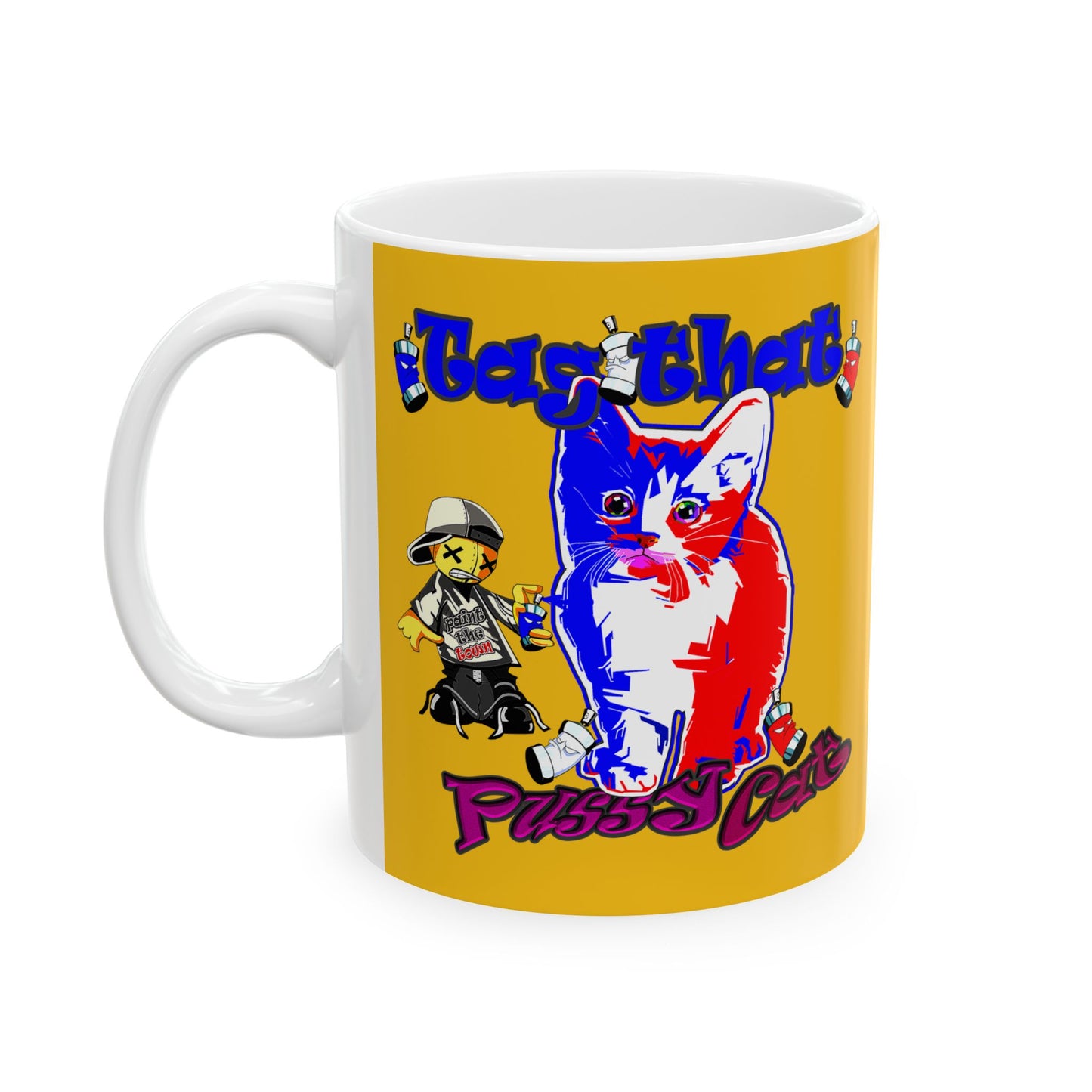 tag that - White Mug (yellow)