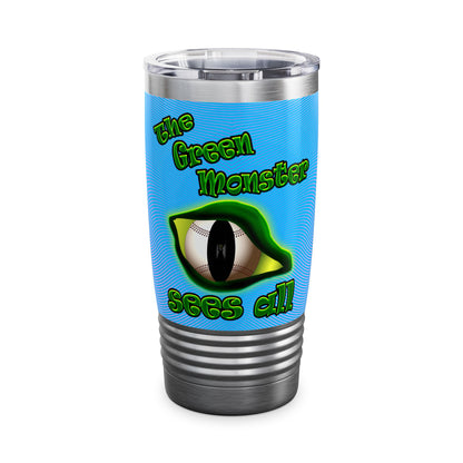 green monster - Ringneck Tumbler, 20oz (light blue-purple wave)