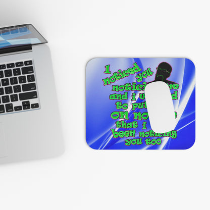 noticed you noticing - Mouse Pad (Rectangle) (blue-white wave)