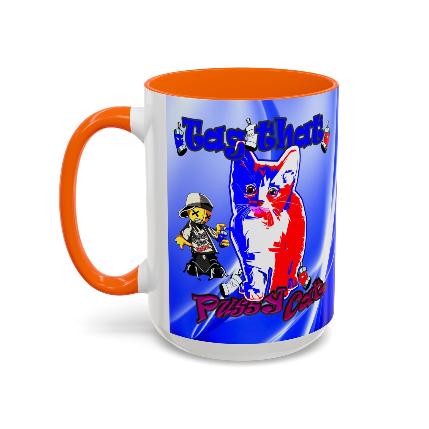 tag that - Accent Mug (blue-white wave)