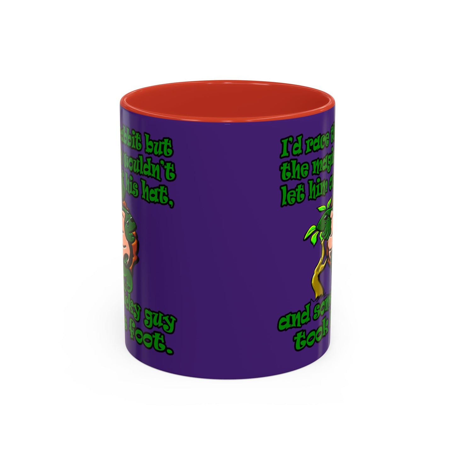turtle race - Accent Mug (purple)