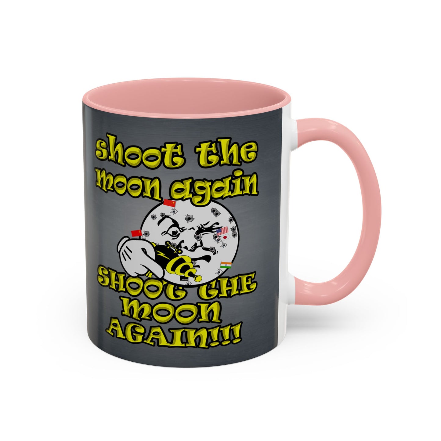shoot the moon again - Accent Mug (grey-light grey)