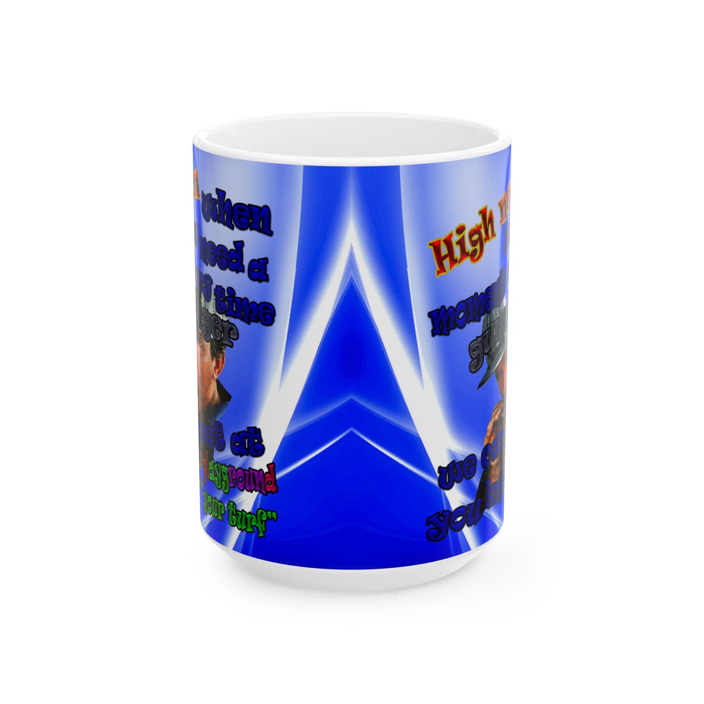 high noon - White Mug (blue-white wave)