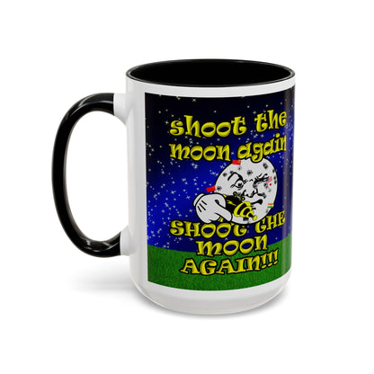 shoot the moon again - Accent Mug ('snoops' background)