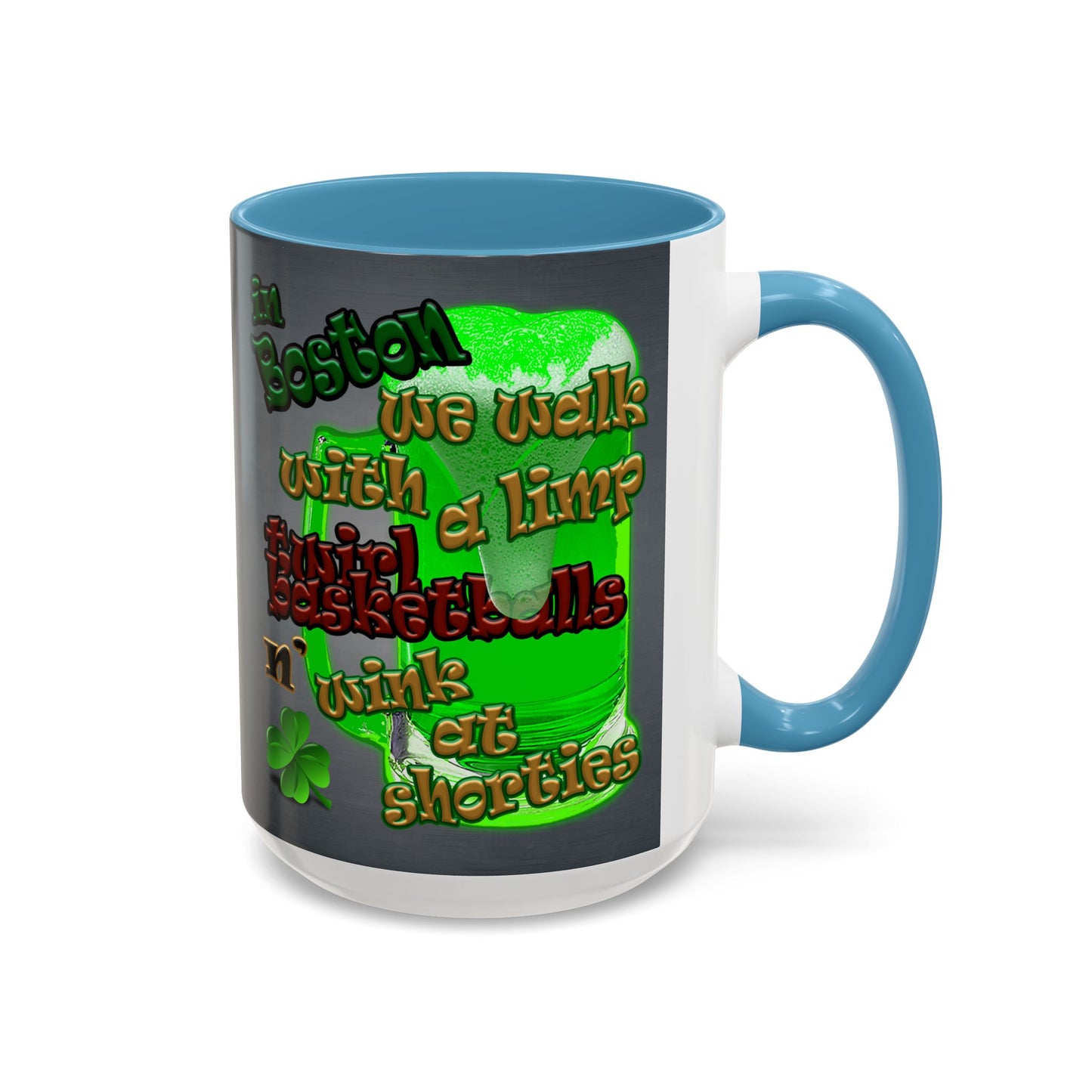 celtics logo - Accent Mug (grey-light grey)