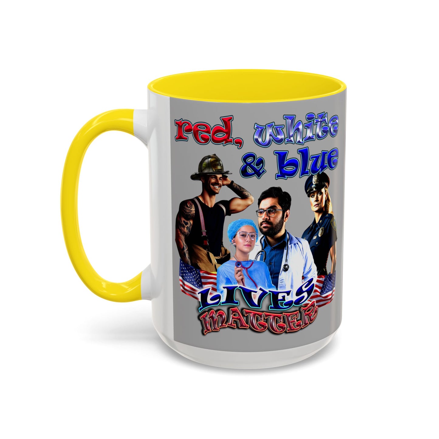 rw&b lives matter - Accent Mug (light grey)