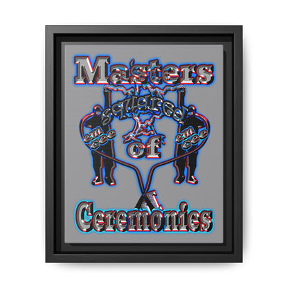em cee squared - framed canvas art (grey)