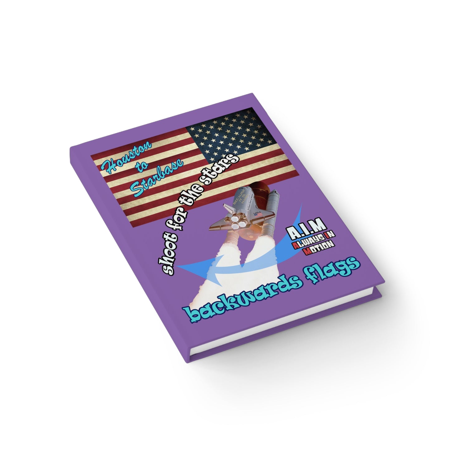 shoot for the stars - journal-lined (light purple)