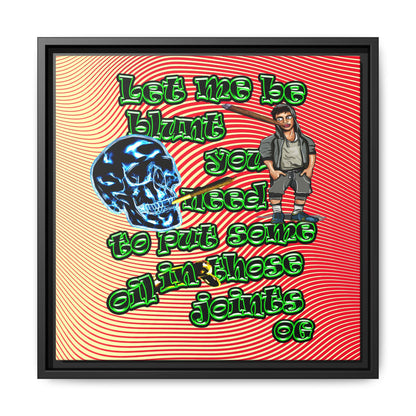 og - framed canvas art (yellow-orange wave)