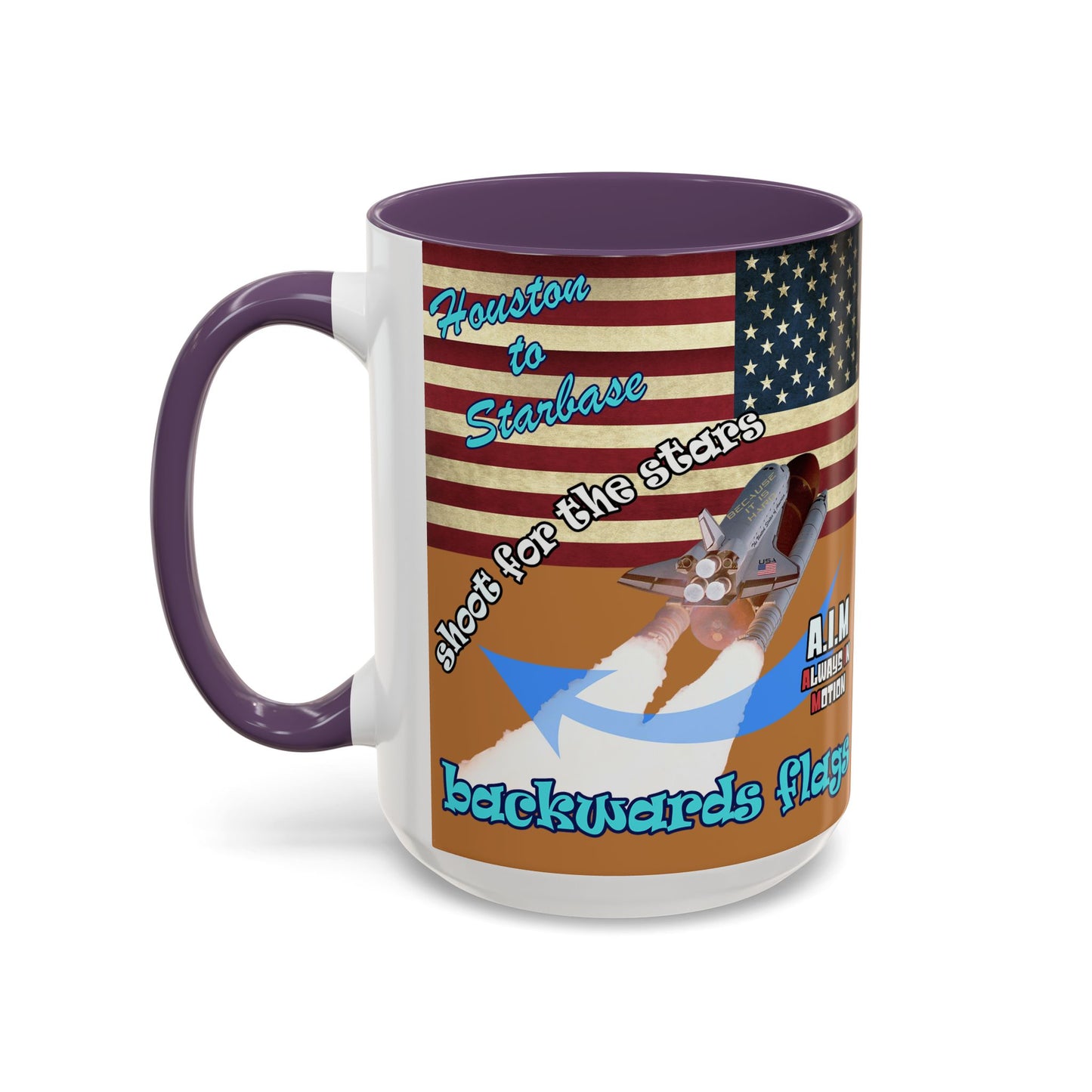 shoot for the stars - Accent Mug (light brown)