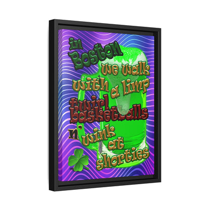 celtics logo - framed canvas art (purple wave)