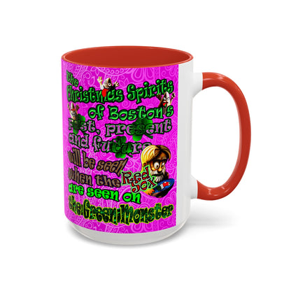 christmas spirits of boston - Accent Mug (pink swirl)