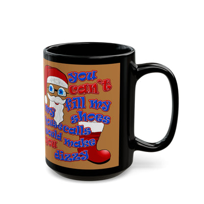 santa's shoes - Black Mug (light brown)